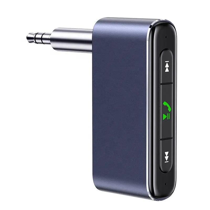 Adaptador auxiliar BT5.0 de alta calidad, Dongle de 140mAh, tiempo de reproducción largo, receptor de Audio para coche con manos libres, Compatible con Bluetooth