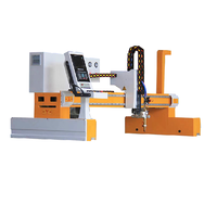 5x10 Heavy duty portique cnc plasma machine de découpe cnc plasma cutters 380V flamme métal avec axe rotatif 300a 400a