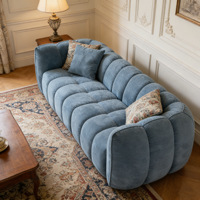 Vente chaude usine : Canapé paresseux en éponge compressée, style citrouille, style crémeux, moderne, sans cadre, en rangée droite, pour salon