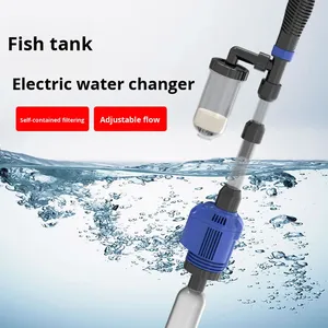 <span class=keywords><strong>Aspirateur</strong></span> à gravier électrique 4-en-1 pour aquarium, laveur de <span class=keywords><strong>sable</strong></span> automatique, éliminateur de déchets de poissons et changeur d'eau, <span class=keywords><strong>pompe</strong></span> submersible - Product Image 2