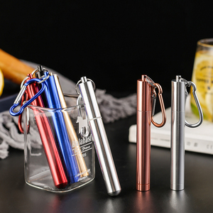 شفاطات الشرب المحمولة القابلة لإعادة الاستخدام المصنوعة من الفولاذ المقاوم للصدأ بسعر الجملة ذات تصميم شعبي - Product Image 2