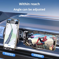 Support de téléphone portable sans fil stable pour voiture, fixation sur grille d'aération, induction, ouverture et fermeture, navigation automobile, vente en gros