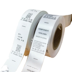 Diseño Personalizado Poliéster Satén/Algodón/Nylon Tafetán Ropa Etiquetas <span class=keywords><strong>Cinta</strong></span> Lavado Seguro Cuidado Etiqueta Impresión para la ropa - Product Image 1