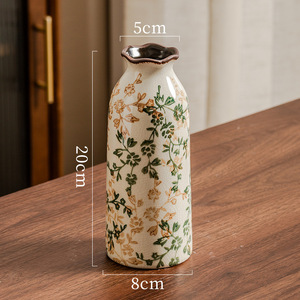 <span class=keywords><strong>Vase</strong></span> à Fleurs en Céramique Style Art Déco Vintage avec Motif Floral pour Centre de Table de Mariage et Décoration de Table Rustique - Product Image 6