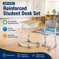 Ensemble Chaise et Bureau Pliant Ergonomique Blanc 45 cm pour Étudiant, Idéal Salle de Classe et Formation, avec Tablette d'Écriture – Vente Directe Usine