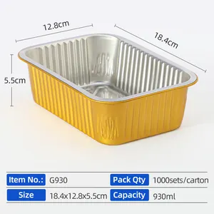 Boîte à lunch jetable en aluminium de bonne qualité, utilisable au micro-ondes
