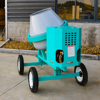 Bétonnière portable mini premium CM400-4C 400L avec moteur diesel refroidi par air de 6 CV, rendement élevé de 5-6 m³/h