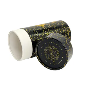 100% Recycled Soy Ink Material Cardboard Cylinder Tube Box Small Airtight Tube Paper Airtight Tube Paper