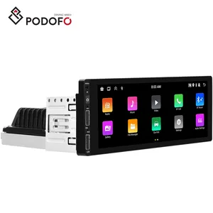 Podofo 6.86'' 2+64G 1 Din Android Car Radio Car Stereo Wireless Carplay & Wired Android Auto Wifi BT GPS FM RDS