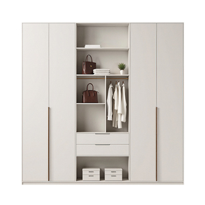 Premium Solid Hard Eucalyptus Wood <b>Wardrobe</b> Modern Design Waterproof Moisture-Resistant Formaldehyde Emission Bedroom - Product Image 2