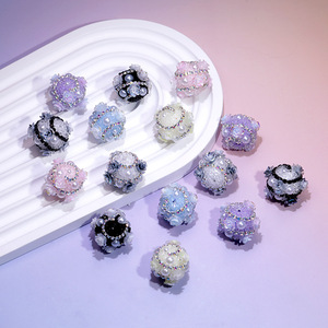 Duolang Tk Phát Sóng Trực Tiếp Hot-Bán Ren Bow Tulip Dính DIY Handmade Hoa Bóng Lỗ Acrylic/Nhựa/Lucite Beading - Product Image 2