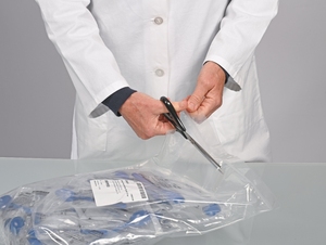 ช้อนบรรจุอาหารที่ปลอดภัยผ่านการฆ่าเชื้อสีฟ้าสำหรับใช้ในห้องทำความสะอาดผลิตตามมาตรฐานพลาสติกทางการแพทย์ - Product Image 5