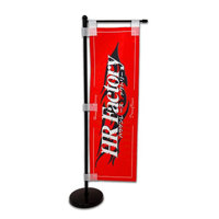 Drapeaux miniatures Nobori publicitaires personnalisés en polyester 100D 10x30cm 2023 pour le commerce, bannières de course, drapeaux de bureau Nobori