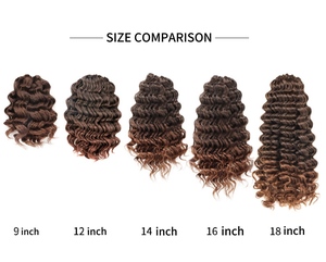 Pelo rizado sintético corto con ondas oceánicas, trenzas de ganchillo de belleza realista a granel, giro profundo para mujeres negras, ondas de agua con rizos de playa - Product Image 5