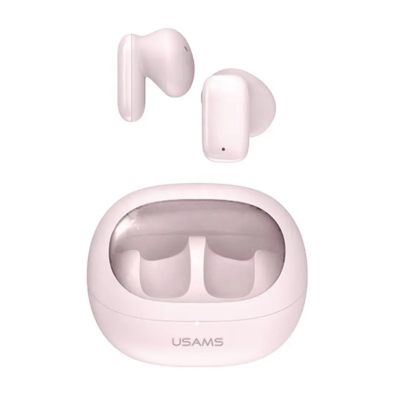 USAMS tws earbuds 2024 transparent bluetooth earphone bluetooth earphone packaging box bluetooth earbud in-ear headphones
