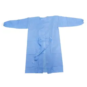 वयस्क coverall डिस्पोजेबल पीपीई कपड़े coverall सीई नीले यूनिसेक्स ASTM सिलाई मशीन सुरक्षात्मक सूट थोक फैक्टरी