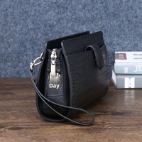 Sac à main multifonctionnel pour homme en silicone résistant à l'usure, motif crocodile, avec serrure à combinaison, grand format, pour affaires