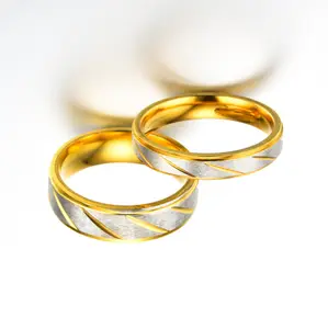 Keyon Popular Design Diamond 22K Gold Jewellery Dubai Rings Rose Ring Couple