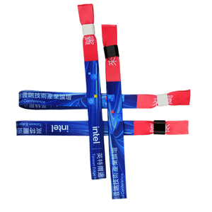 Lanière en tissu polyester avec logo Roust, sangle courte personnalisée, bracelet jetable imprimé innovant et personnalisé pour <span class=keywords><strong>billet</strong></span> - Product Image 4