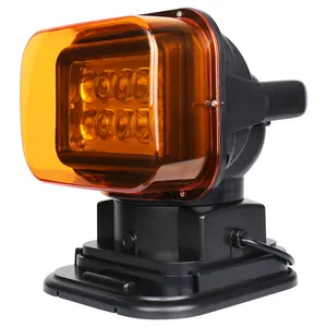 OVOVS Auto Lighting System 50W LED Marine Search Light With Yellow Spot Remote Control LED Search Light for Car Boat SUV