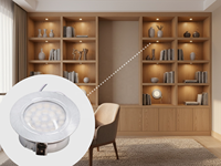 Plafonnier encastré rond en aluminium, dimmable, écologique, pour armoires murales de cuisine et étagères de présentation 5046-22