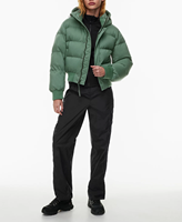Mode féminine décontracté manteau d'hiver imperméable brillant doudoune longue longueur tissé épais Nylon doublure bulle grande taille pour