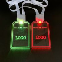 Cordón con Luz LED RGB Personalizado con Logotipo y Nombre de Marca, Porta Identificación Acrílico, para Regalos Promocionales Navideños