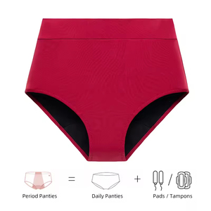 Culottes menstruelles pour femmes à taille haute, 4 couches absorbantes, sans PFAS - Sous-vêtements menstruels - Product Image 5