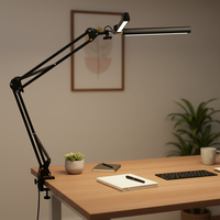 Lampe de bureau LED AC en aluminium, double tête télescopique détachable, pratique, flexible, simple, à commande tactile, idéale pour l'étude et la lecture – Excellent rapport qualité-prix