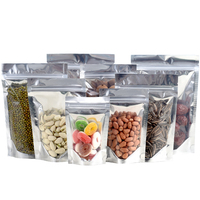 Sac en plastique transparent à fermeture éclair, revêtement en métal, 20*30 + 5 sachets OEM