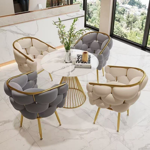 New Design Durable Modern Minimalist Beauty Bubble Salon Manicure Dining Chair Fabric for Home Office Living Room Hotel - Product Image 5