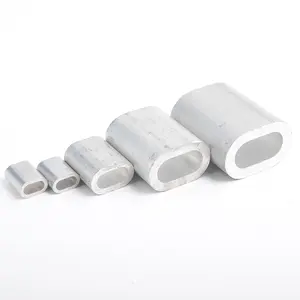 Wholesale Aluminum Crimping Sleeves Silver Tone Cable Ferrule Aluminum Loop Sleeve