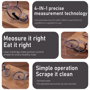 खाना पकाने और बेकिंग के लिए 4-इन-1 समायोज्य मापने वाला कप - Product Image 3