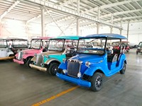 Bon prix, 3 rangées, 8 places, bus classique rose, voiture vintage, véhicule à énergie nouvelle, voiture de tourisme