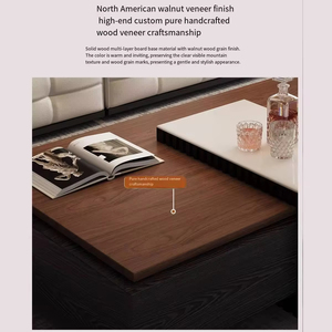 Tavolino <span class=keywords><strong>da</strong></span> Caffè Rettangolare di Design Moderno con Vano Contenitore per Soggiorno - Product Image 4