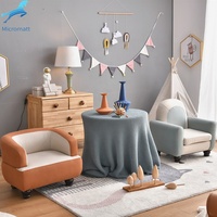 Muebles de tela de estilo moderno para habitación de niños, sofá de 1 asiento, Color Naranja, venta directa de fábrica