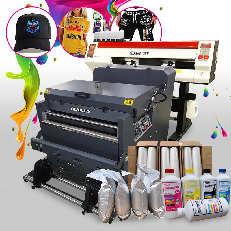 Machine Printing Printer Digital T Shirt Textile Printing Machine Heat Pet Film DTF Printer With Double 4720 I3200 Print Heads