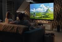 Proyector Láser Optoma Wave 120R, 4300 Lúmenes, 1080P Full HD, Smart 3D Ready para Cine en Casa y Películas al Aire Libre
