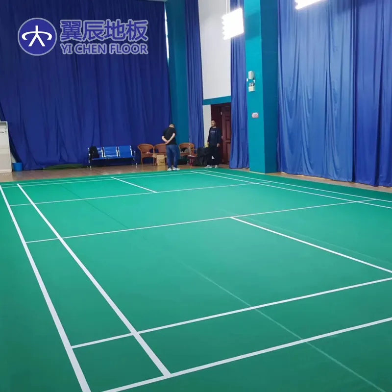 Best Verkochte Pvc-Vinylvloeren Met Zandpatroon Voor Indoor Badmintonveld