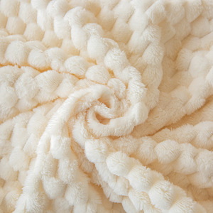 Coperta Super morbida coperta <span class=keywords><strong>da</strong></span> letto leggera in pile di flanella di seta 3D a scacchi - Product Image 3