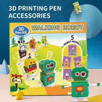 JER Education - Juego de Accesorios para Bolígrafo de Impresión 3D, Robots Caminantes, Certificación CE RoHS, Kits de Bolígrafos 3D para Niños, Regalos, Manualidades Creativas, Dibujo 3D