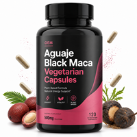 Capsules végétariennes Aguaje Black Maca en gros pour l'amélioration des hanches et des fesses, soutien naturel de l'œstrogène, supplément de remodelage corporel