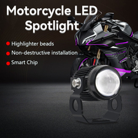 Mini Faro LED de 15W, 150LM, Doble Color Blanco y Amarillo, Delantero, IP67 Impermeable, Luces Auxiliares de Alta y Baja Intensidad