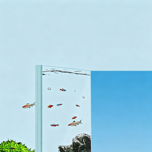 Aquarium de bureau rectangulaire en verre ultra-transparent de style sombre 5L Jinjing personnalisé en boîte - Vente en gros - Product Image 4