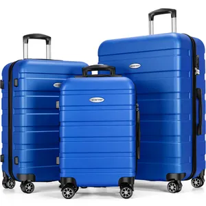 Juego de maletas ABS, 3 uds., equipaje con ruedas, bolsas de viaje, gran oferta, Maleta, equipaje, maleta con cerradura TSA de 28 pulgadas, equipaje para hombres y mujeres