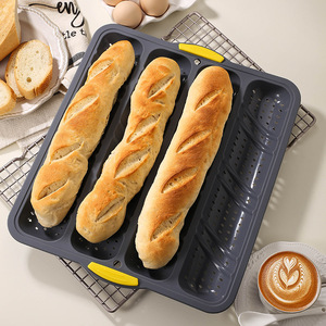 Stampo per Baguette in Silicone Grande con Telaio in Ferro, Antiaderente, Facile da Sformare, Teglia per Pane Francese - Product Image 1