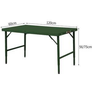 <span class=keywords><strong>Table</strong></span> <span class=keywords><strong>de</strong></span> pique-nique pliable portable verte pour le camping en plein air, en plastique, style moderne, pour le <span class=keywords><strong>jardin</strong></span>, la ferme, 1,2 m - Product Image 1