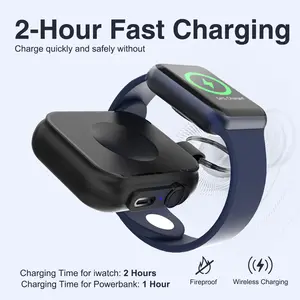 Potable Keychain Power Bank 1200mah Wireless Magnetic Battery Charger For Iwatch