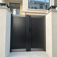 Panneau de clôture en aluminium noir, clôture décorative en aluminium moderne pour villa, jardin, cour, extérieur