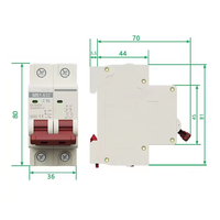 Disjoncteur miniature haute sensibilité B1-63Z 16A 20A 25A 40A 50A 63A 2P 500VDC | Commutateur d'air de conception compacte MCB
